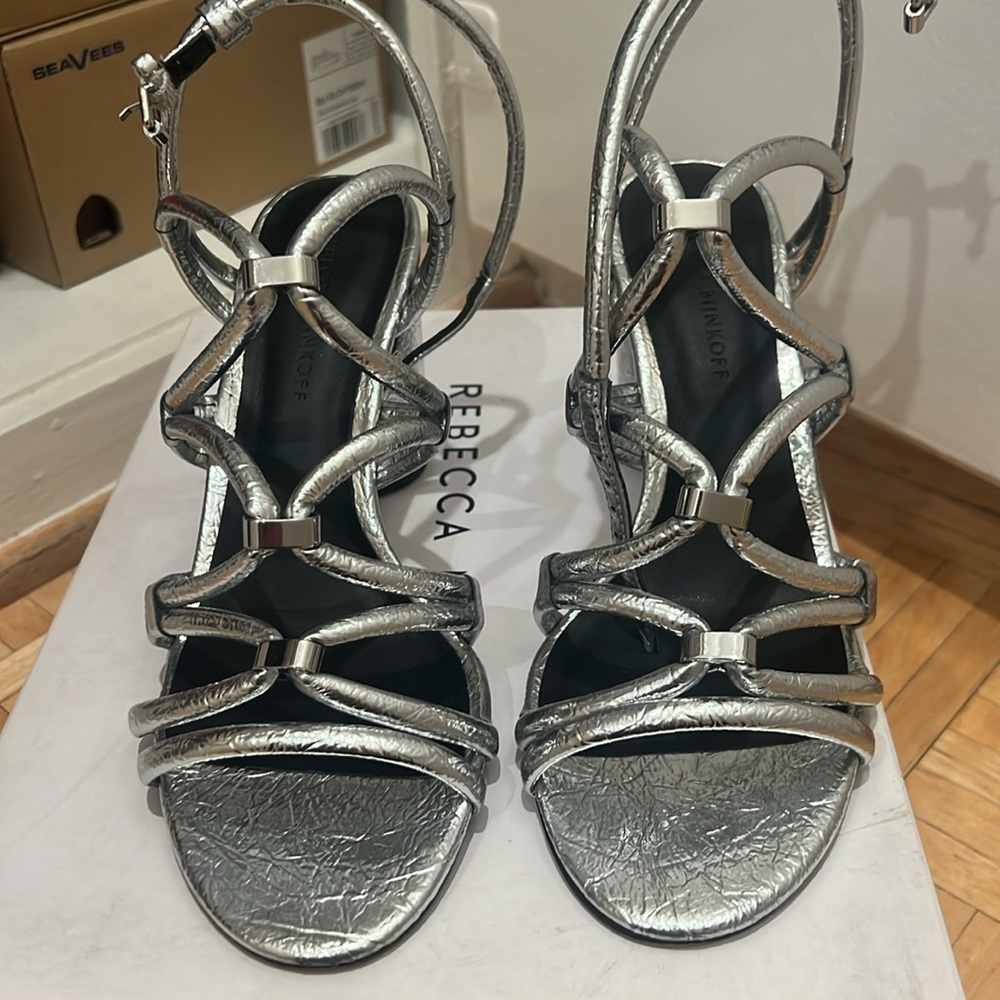 REBECCA MINKOFF
Apolline Metallic Strappy Sandals - Picture 8 of 15